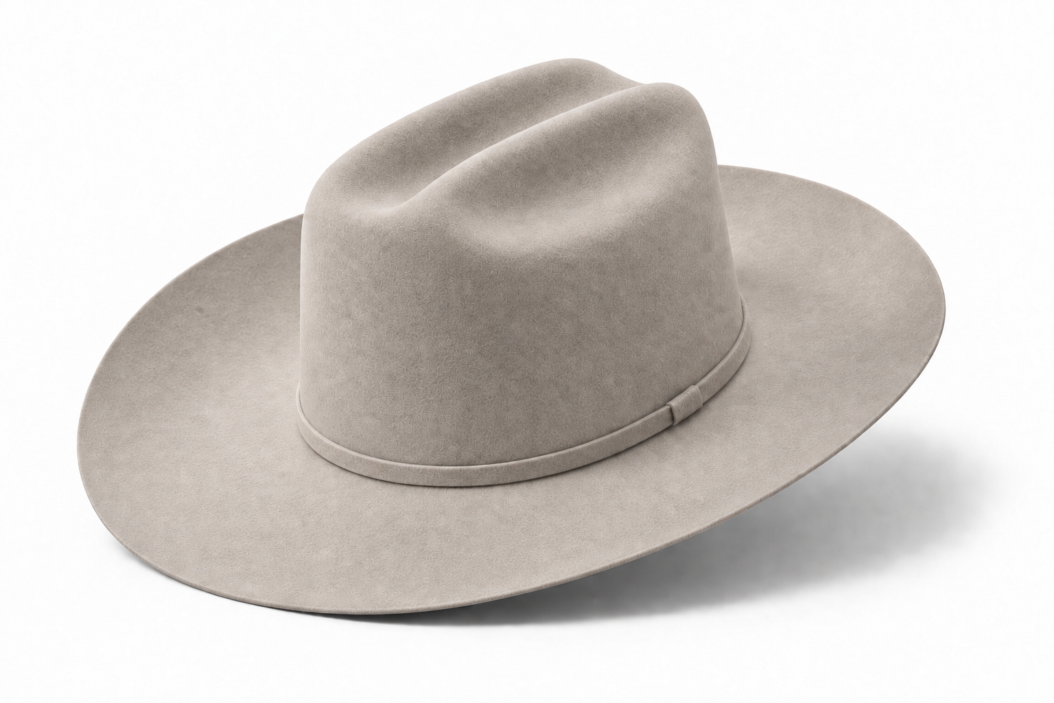 Bone Western felt hat